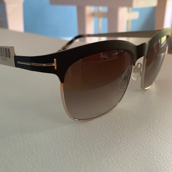 NEW TOM FORD SUNGLASSES ft0437 W197 BEC 48F Metal - Picture 3 of 7